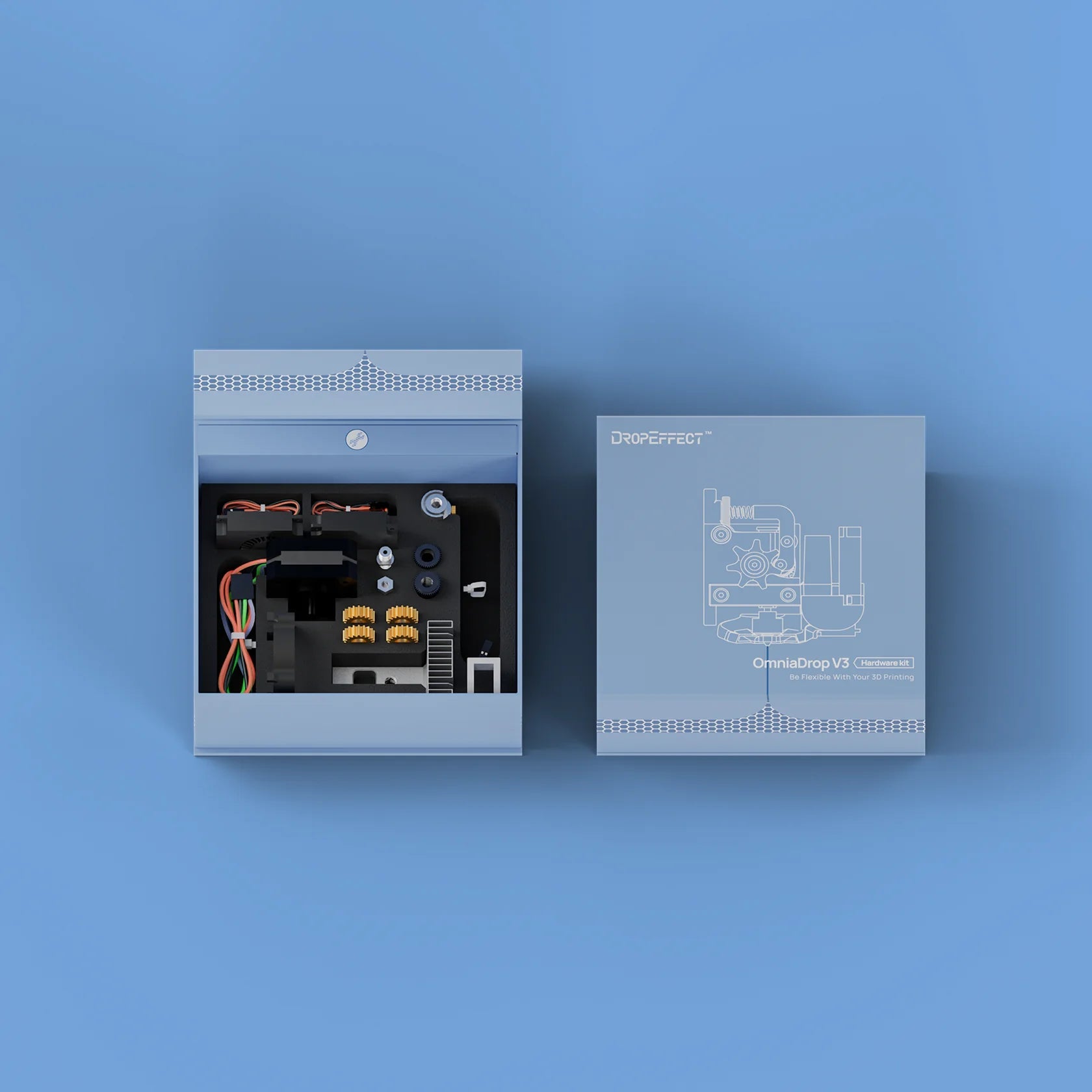 Phaetus OmniaDrop Extruder for Flexible Filaments Standard (assembled) and Simplified (hardware kit) Editions - West3D Printing - Phaetus