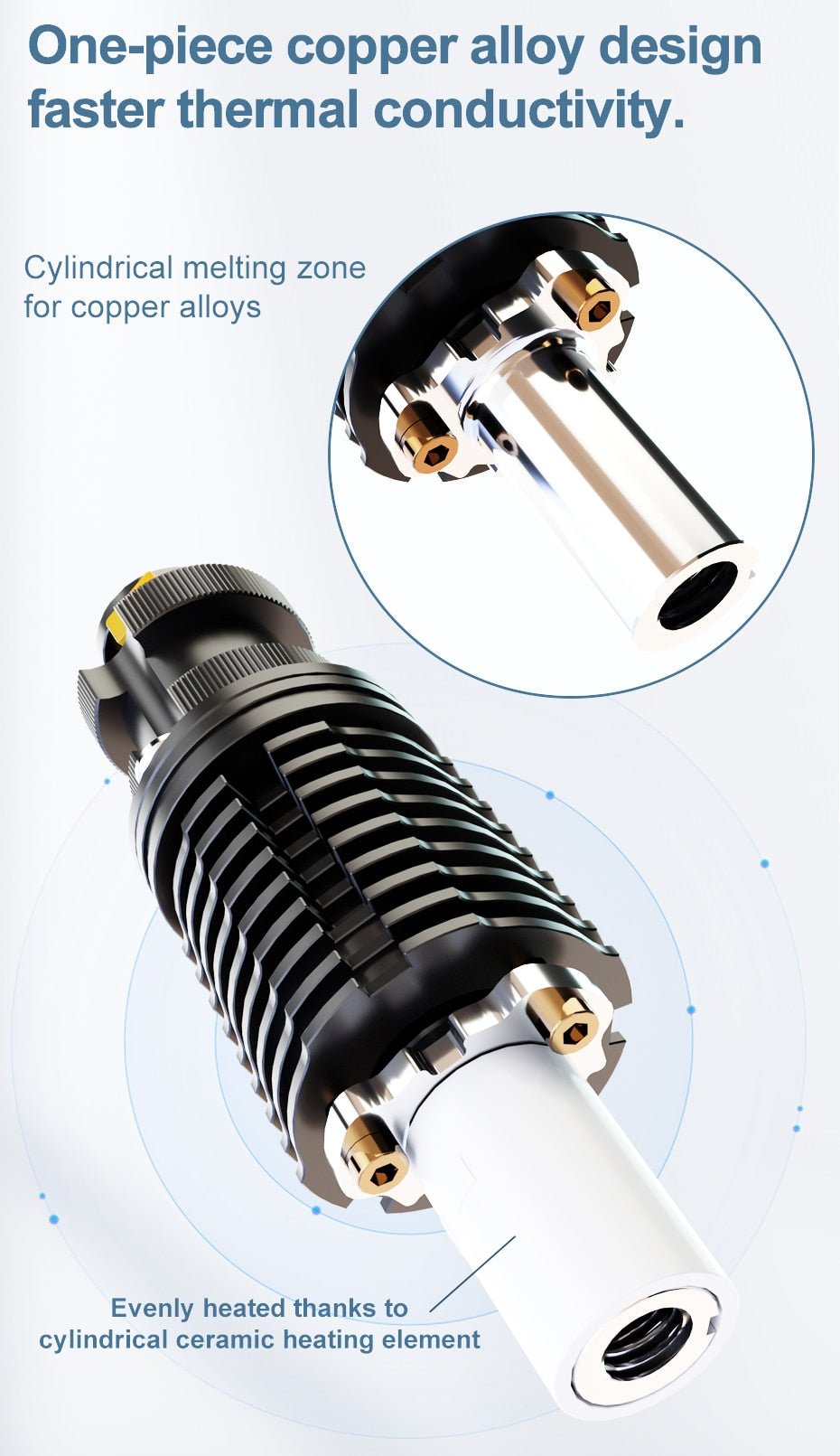 Phaetus Rapido (Rapido 2) Hot End (Hotend) - UHF / HF Standard and Plus (104NT and PT1000) - West3D Printing - Phaetus