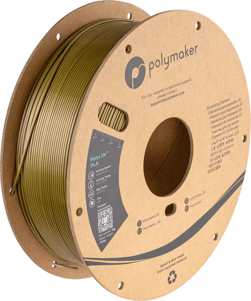 Polymaker PolyLite Silk PLA 3D Printer Filament 1KG 1.75mm - West3D Printing - Polymaker