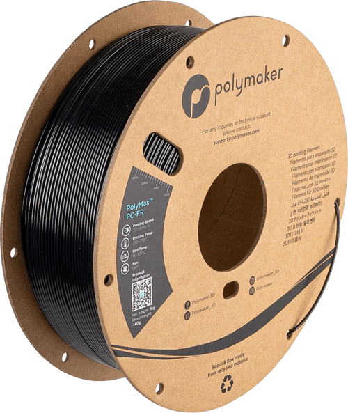 Polymaker PolyMax PC-FR Tough UL94 Flame Retardent Filament 3D Printer Filament 1KG 1.75mm - West3D 3D Printing Supplies - Polymaker