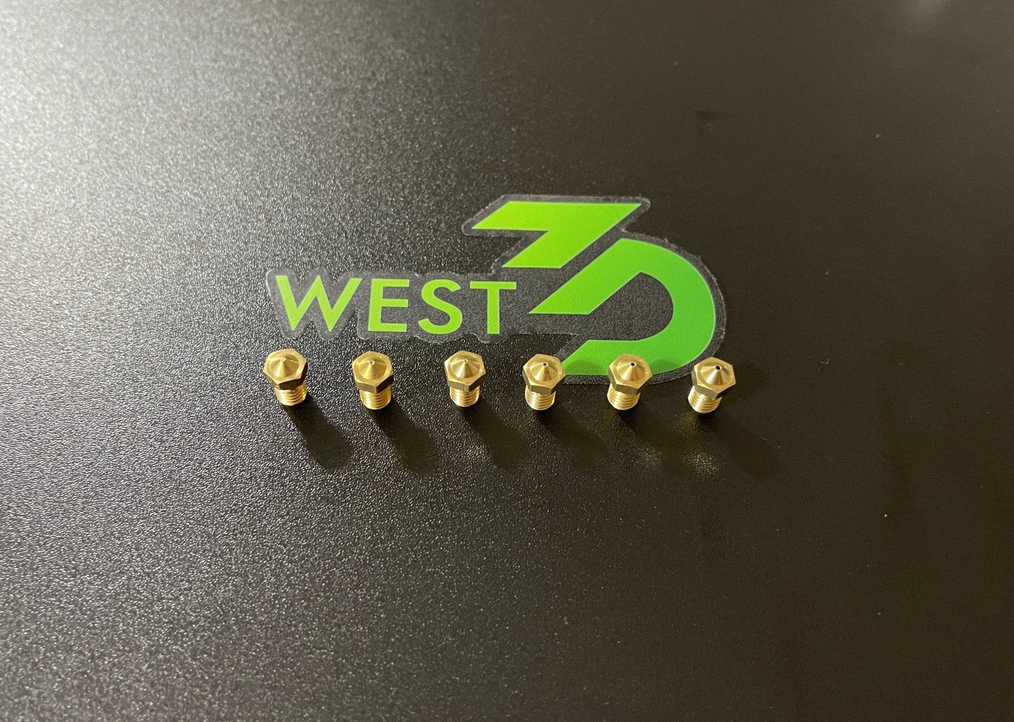 V6 Brass Nozzles (.2mm .3mm .4mm .6mm .8mm 1mm) - West3D Printing - NA