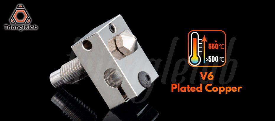 V6 Plated Copper / Titanium Alloy Hotend Kit - West3D Printing - Trianglelab
