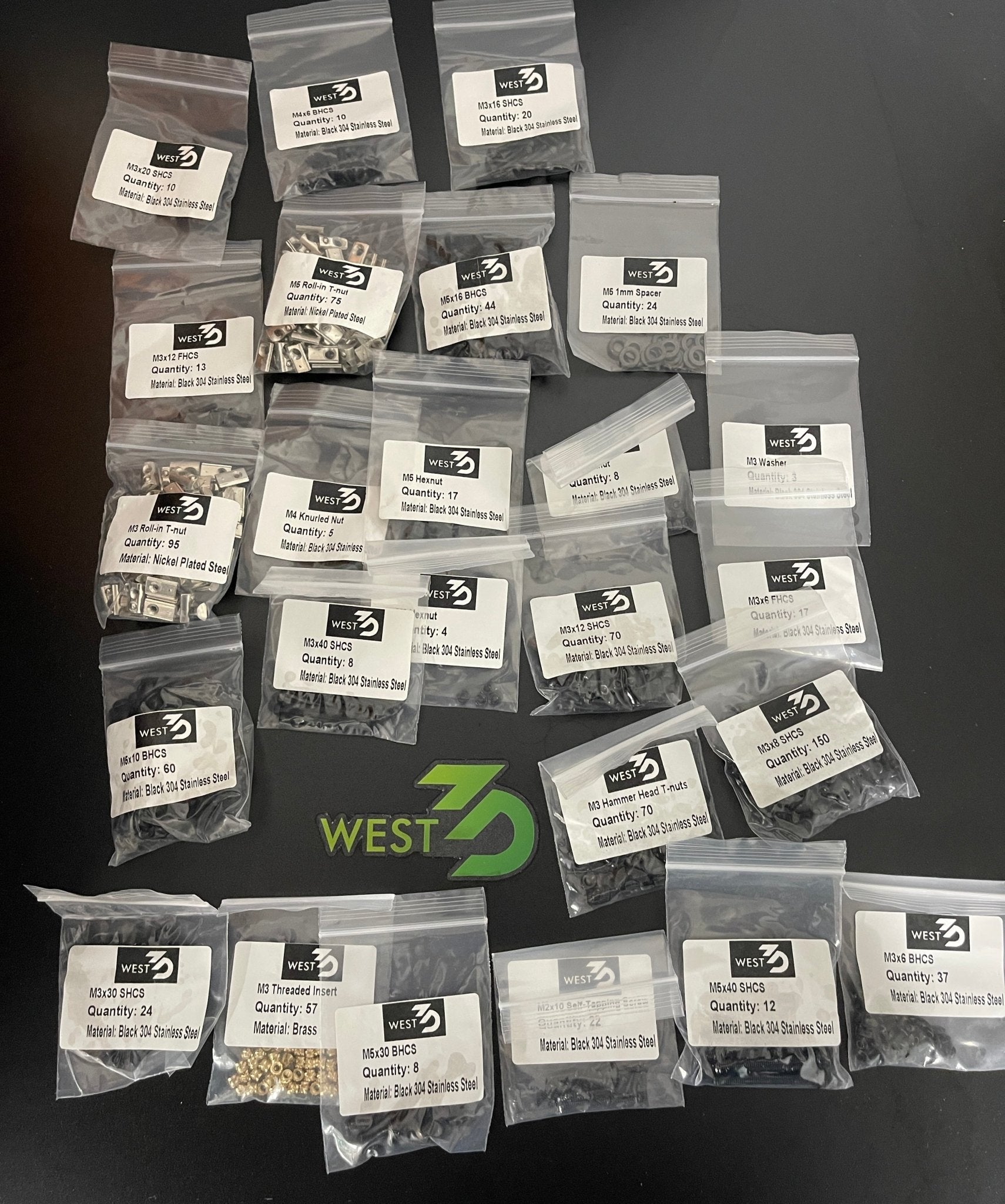 West3D Stainless Steel Fastener Kit for Voron Trident (BDF) - West3D Printing - West3D Printing