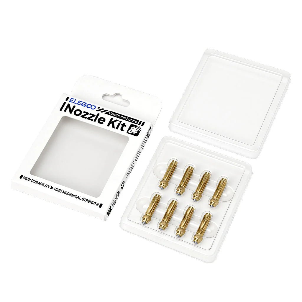 0.4 mm Brass Hardened Steel Nozzle Kit (8pcs) for Centauri Series - 50.204.0264 - West3D 3D Printing Supplies - ELEGOO