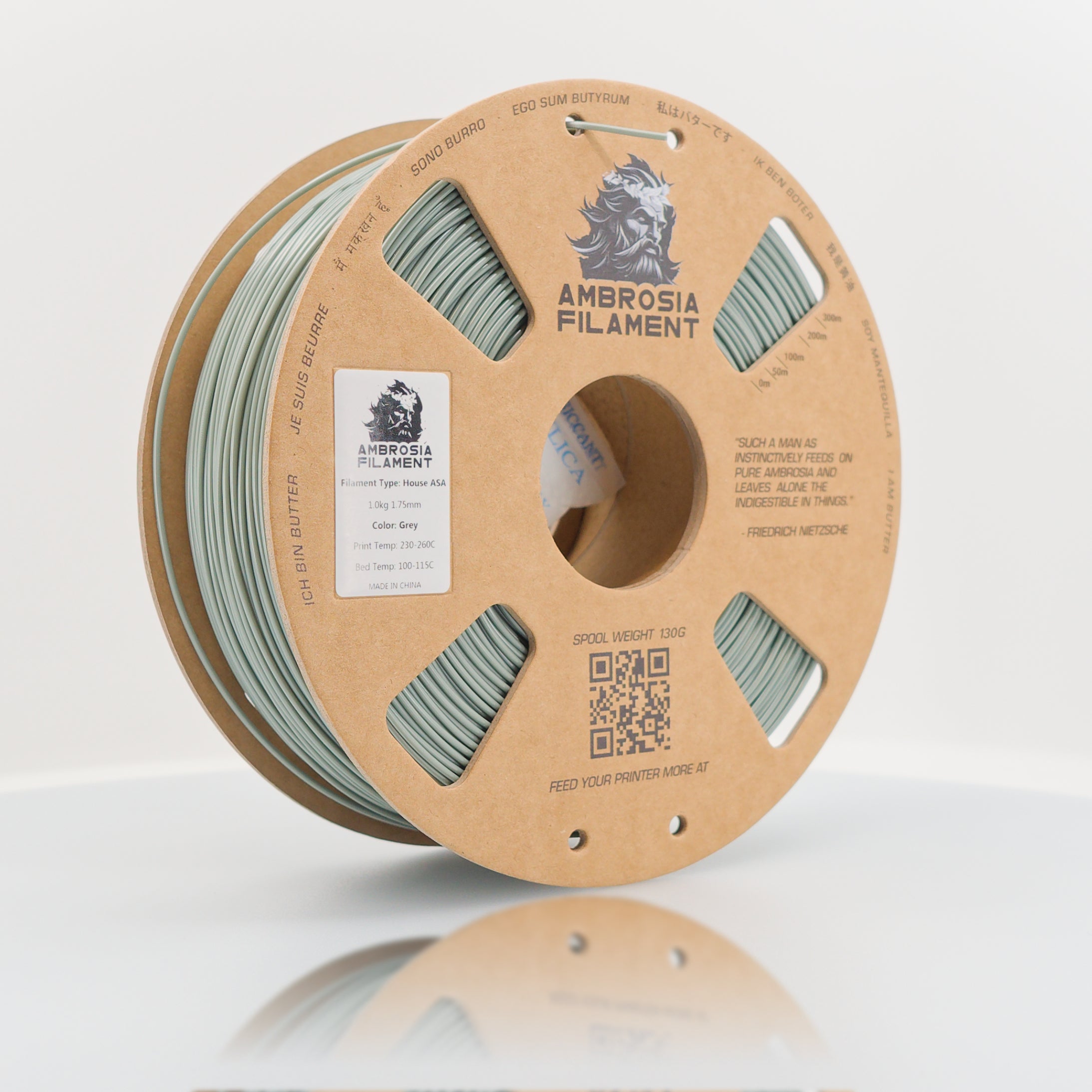 AMBROSIA ASA Filament of the Gods - 1KG Bambu AMS Friendly Cardboard Spools Premium 3D Printing Filament House ASA