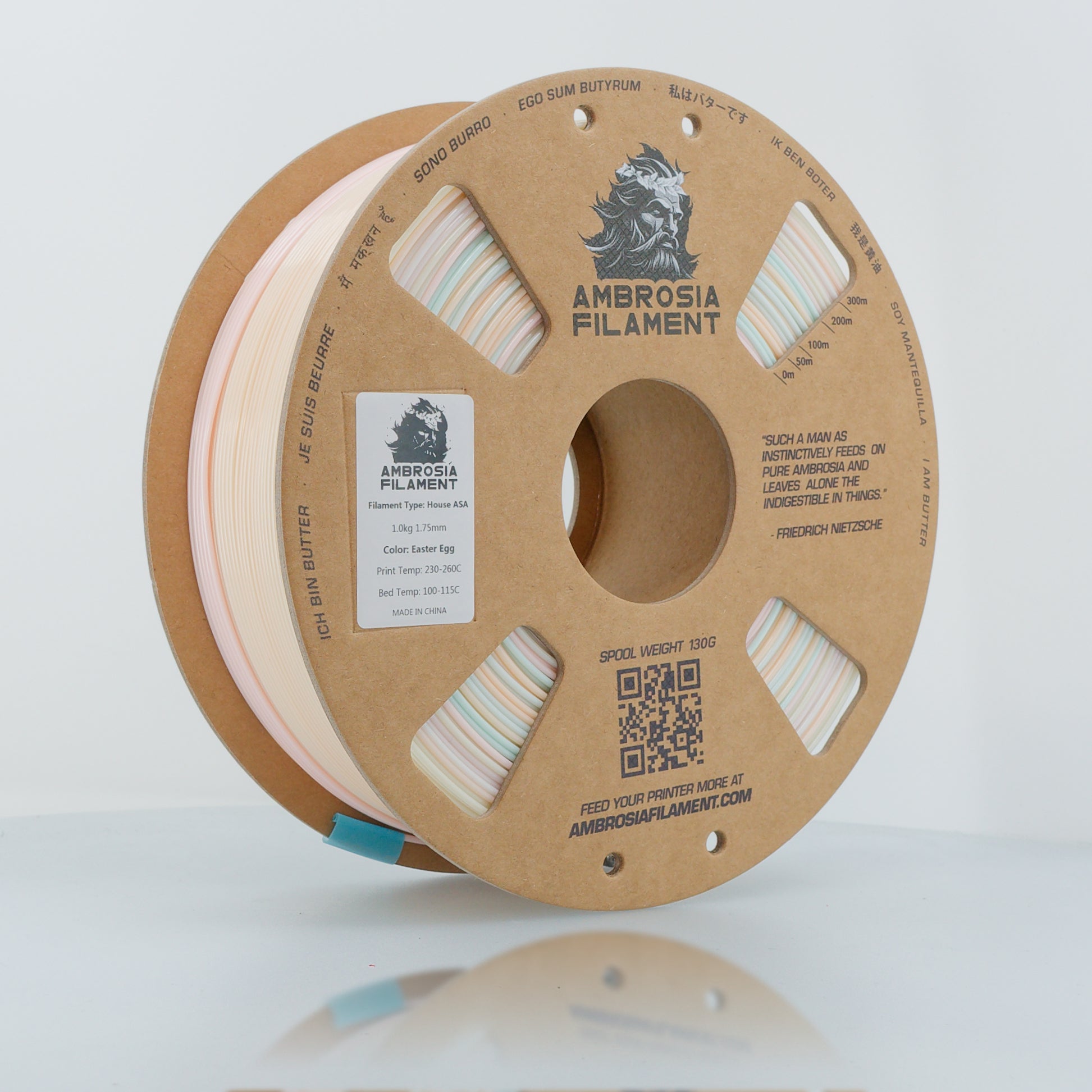 AMBROSIA ASA Filament of the Gods - 1KG Bambu AMS Friendly Cardboard Spools Premium 3D Printing Filament House ASA - West3D 3D Printing Supplies - AMBROSIA FILAMENT