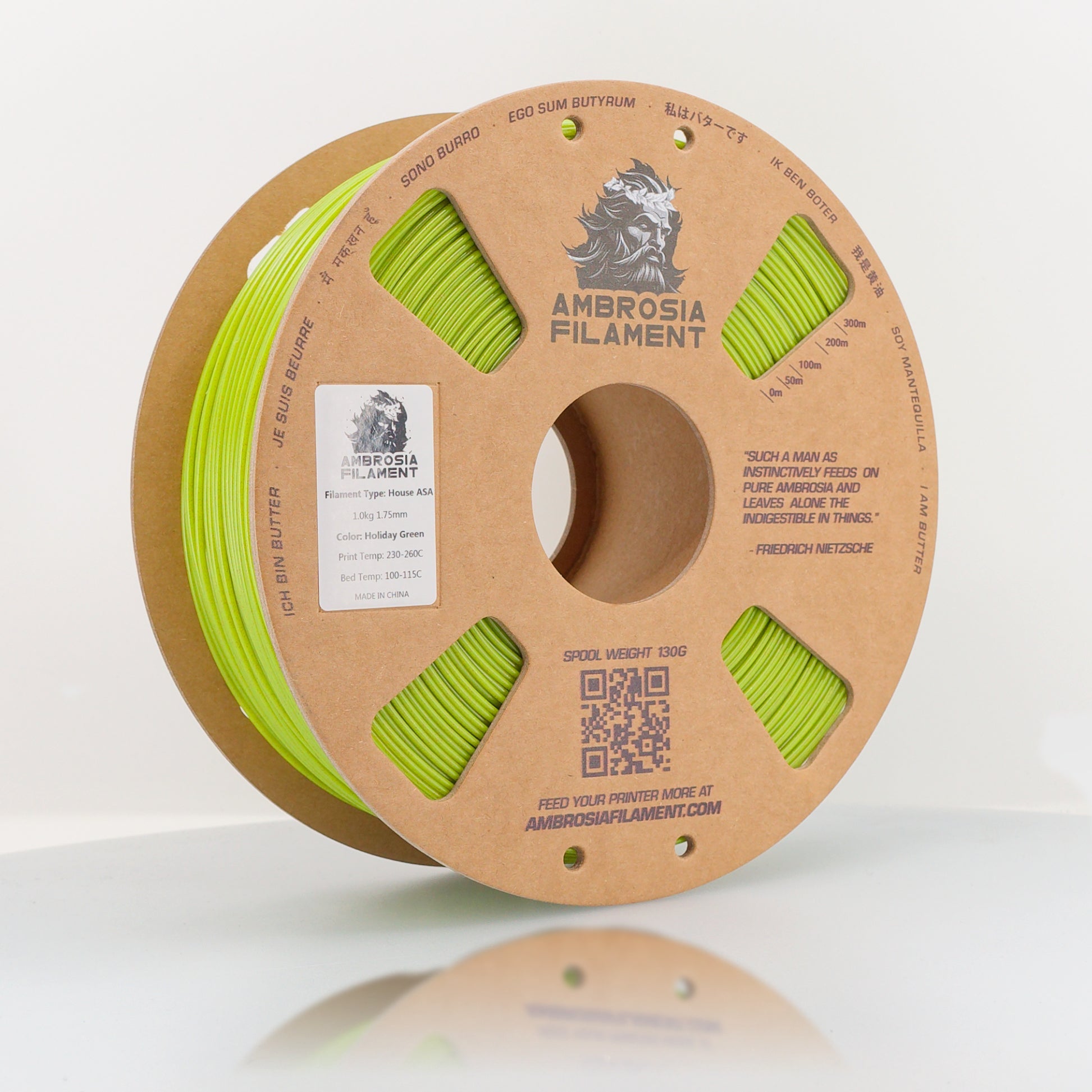 AMBROSIA ASA Galactic Filament of the Gods (Glitter / Sparkle) - 1KG Bambu AMS Friendly Cardboard Spools Premium 3D Printing Filament - West3D 3D Printing Supplies - AMBROSIA FILAMENT