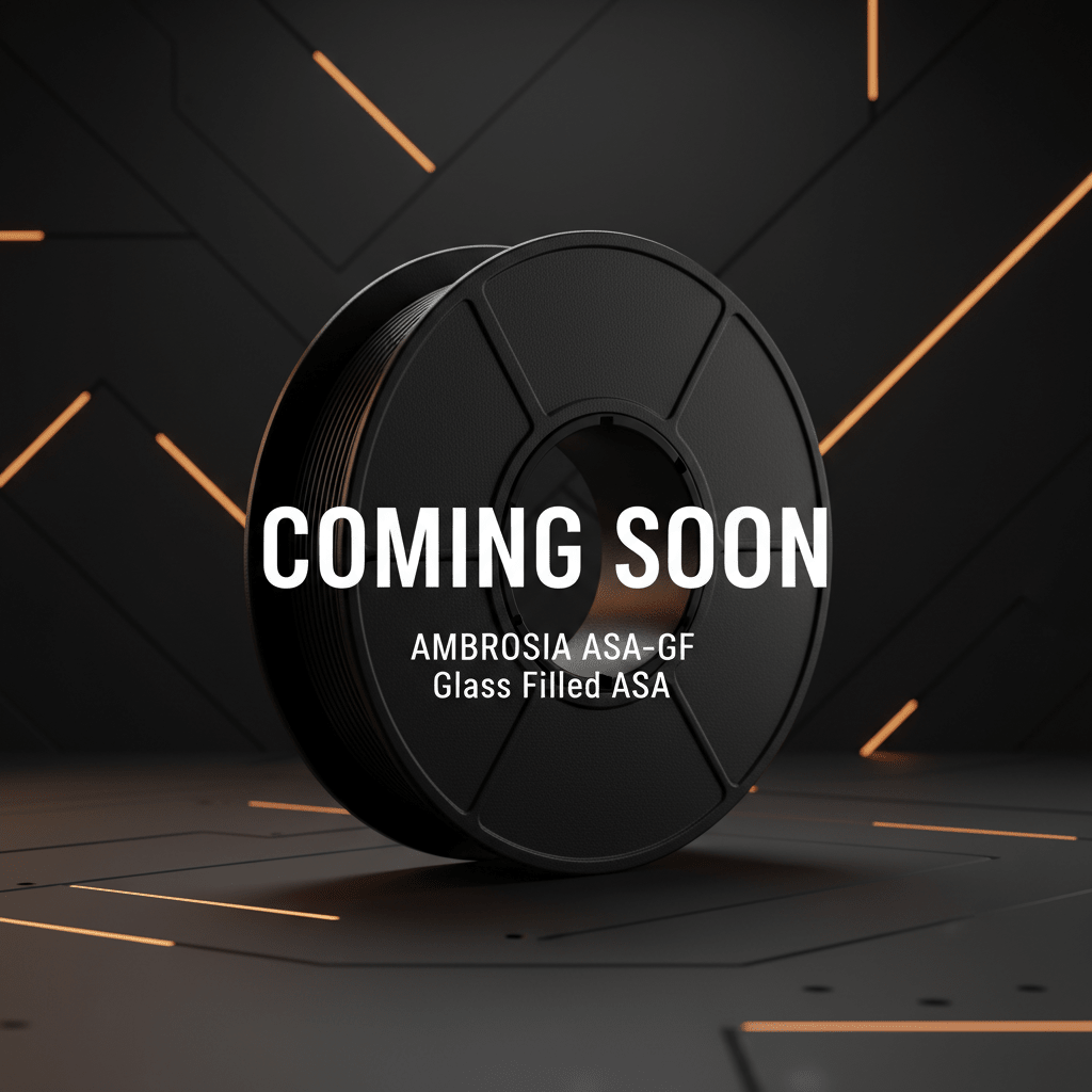 AMBROSIA ASA-GF Glass Filled ASA Filament of the Gods - 1KG Bambu AMS Friendly Cardboard Spools Premium 3D Printing Filament - West3D 3D Printing Supplies - AMBROSIA FILAMENT