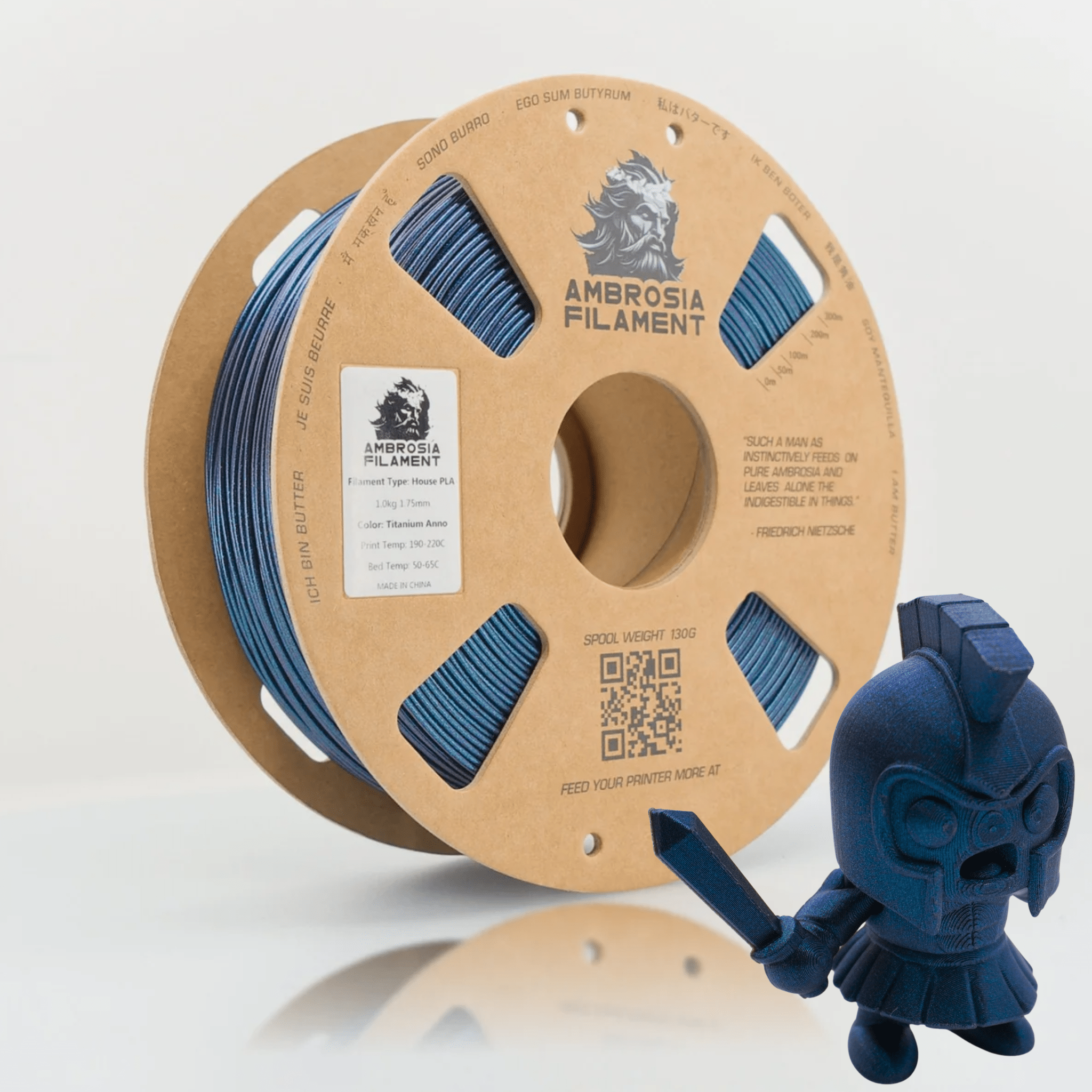 AMBROSIA Dolos Color Shifting ASA Filament of the Gods - 1KG Bambu AMS Friendly Cardboard Spools Premium 3D Printing Filament - West3D 3D Printing Supplies - AMBROSIA FILAMENT