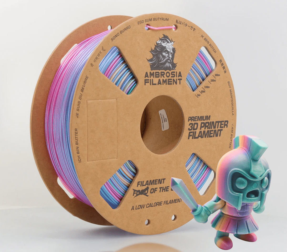 AMBROSIA Dolos Color Shifting ASA Filament of the Gods - 1KG Bambu AMS Friendly Cardboard Spools Premium 3D Printing Filament - West3D 3D Printing Supplies - AMBROSIA FILAMENT