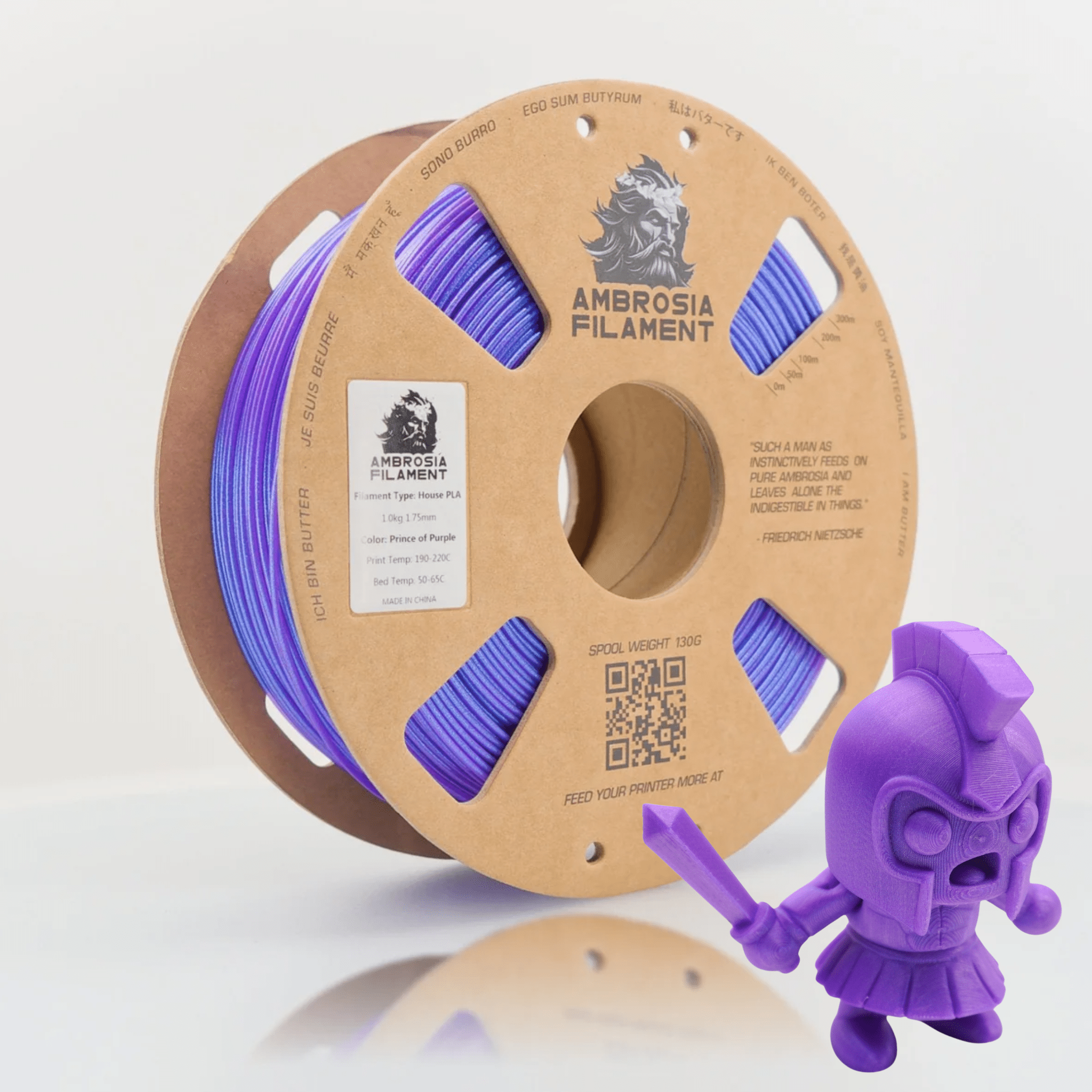 AMBROSIA Dolos Color Shifting ASA Filament of the Gods - 1KG Bambu AMS Friendly Cardboard Spools Premium 3D Printing Filament - West3D 3D Printing Supplies - AMBROSIA FILAMENT