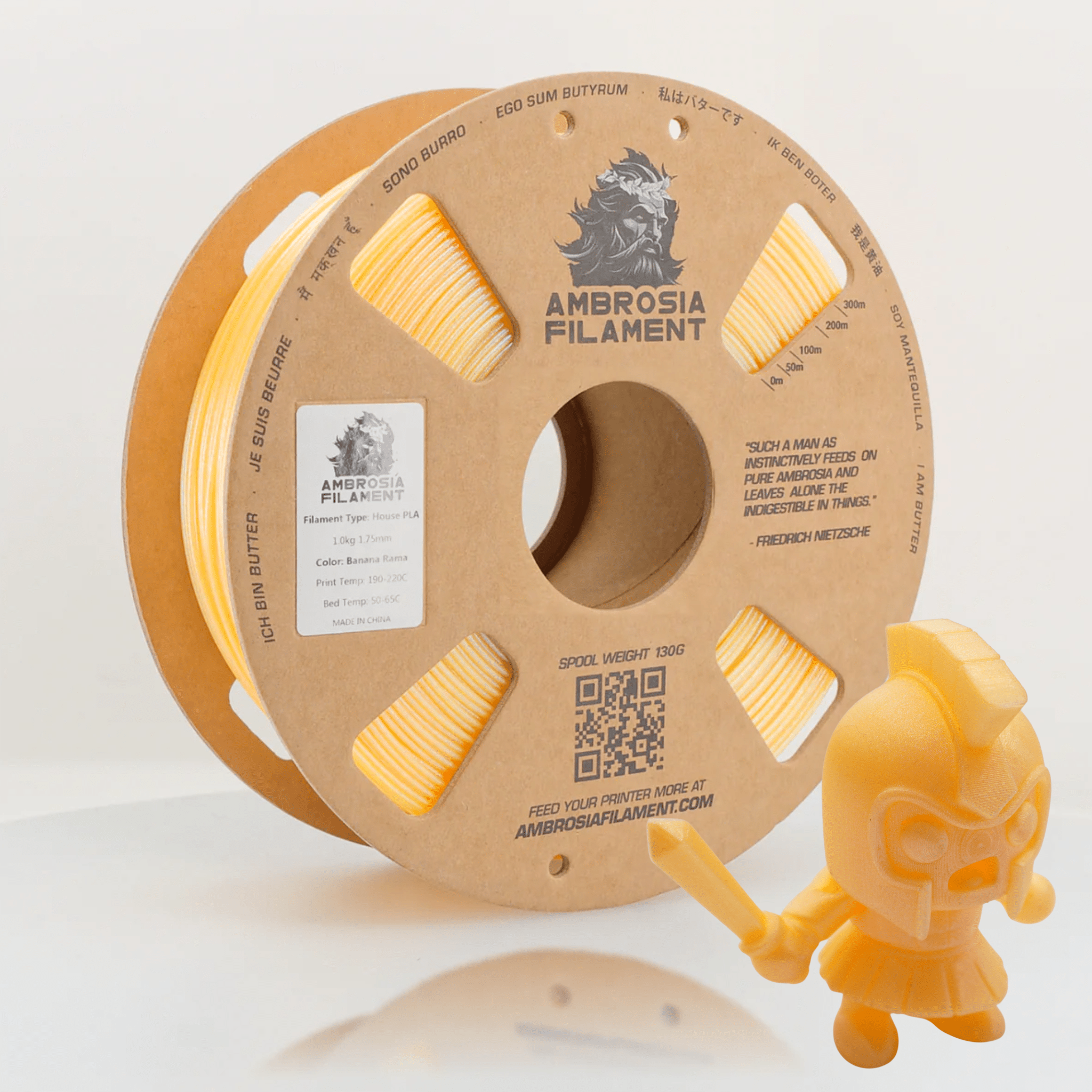 AMBROSIA Dolos Color Shifting PLA Filament of the Gods - 1KG Bambu AMS Friendly Cardboard Spools Premium 3D Printing Filament - West3D 3D Printing Supplies - AMBROSIA FILAMENT