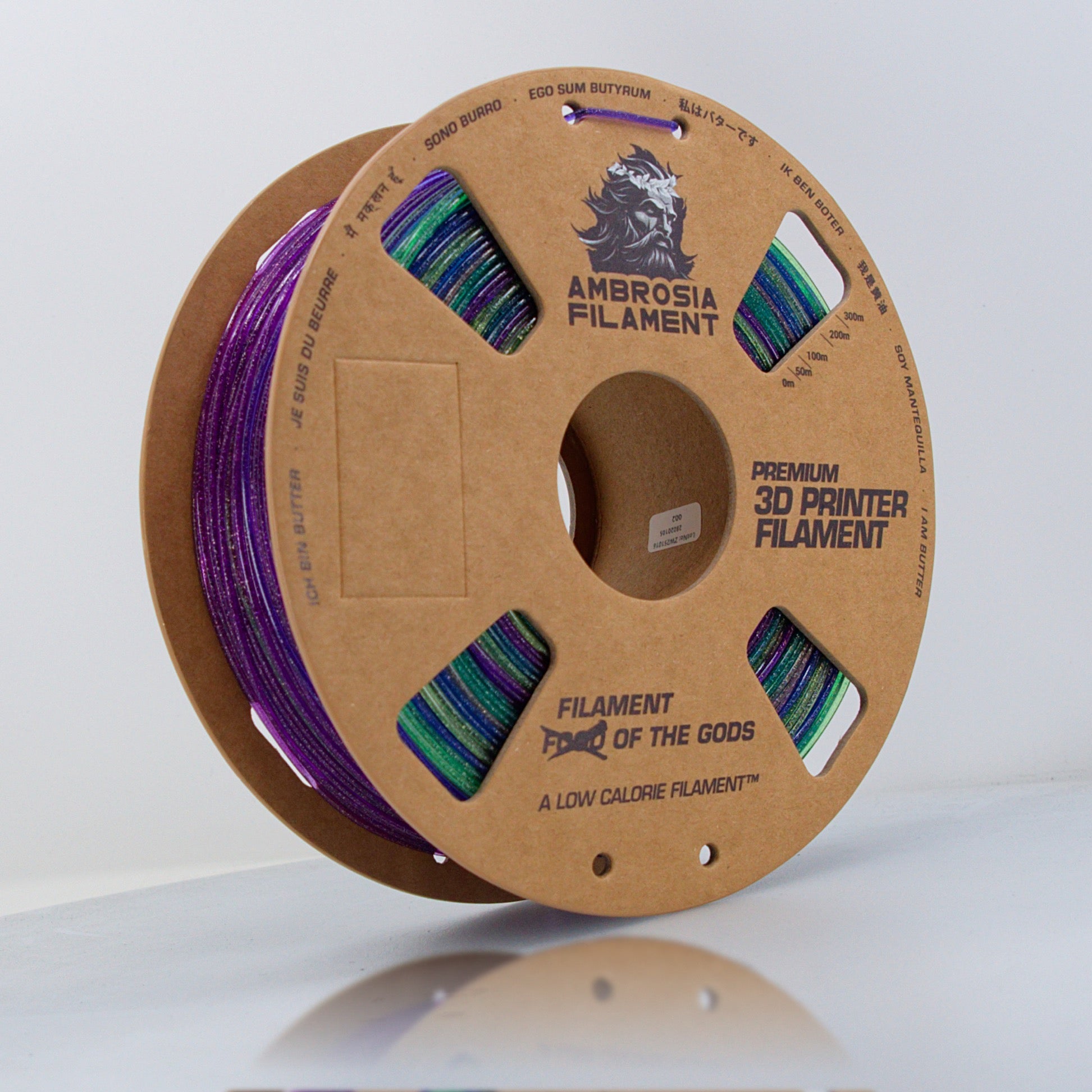 AMBROSIA Galactic (Sparkle) PLA Filament of the Gods - 1KG Bambu AMS Friendly Cardboard Spools Premium 3D Printing Filament - West3D 3D Printing Supplies - AMBROSIA FILAMENT