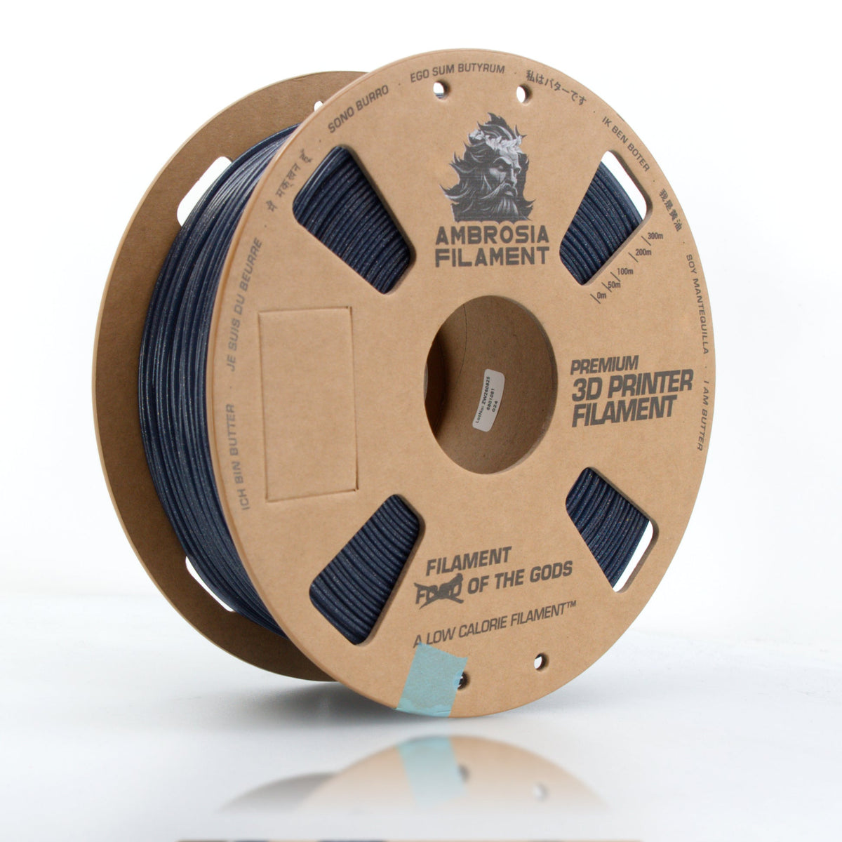 AMBROSIA Galactic (Sparkle) PLA Filament of the Gods - 1KG Bambu AMS Friendly Cardboard Spools Premium 3D Printing Filament - West3D 3D Printing Supplies - AMBROSIA FILAMENT