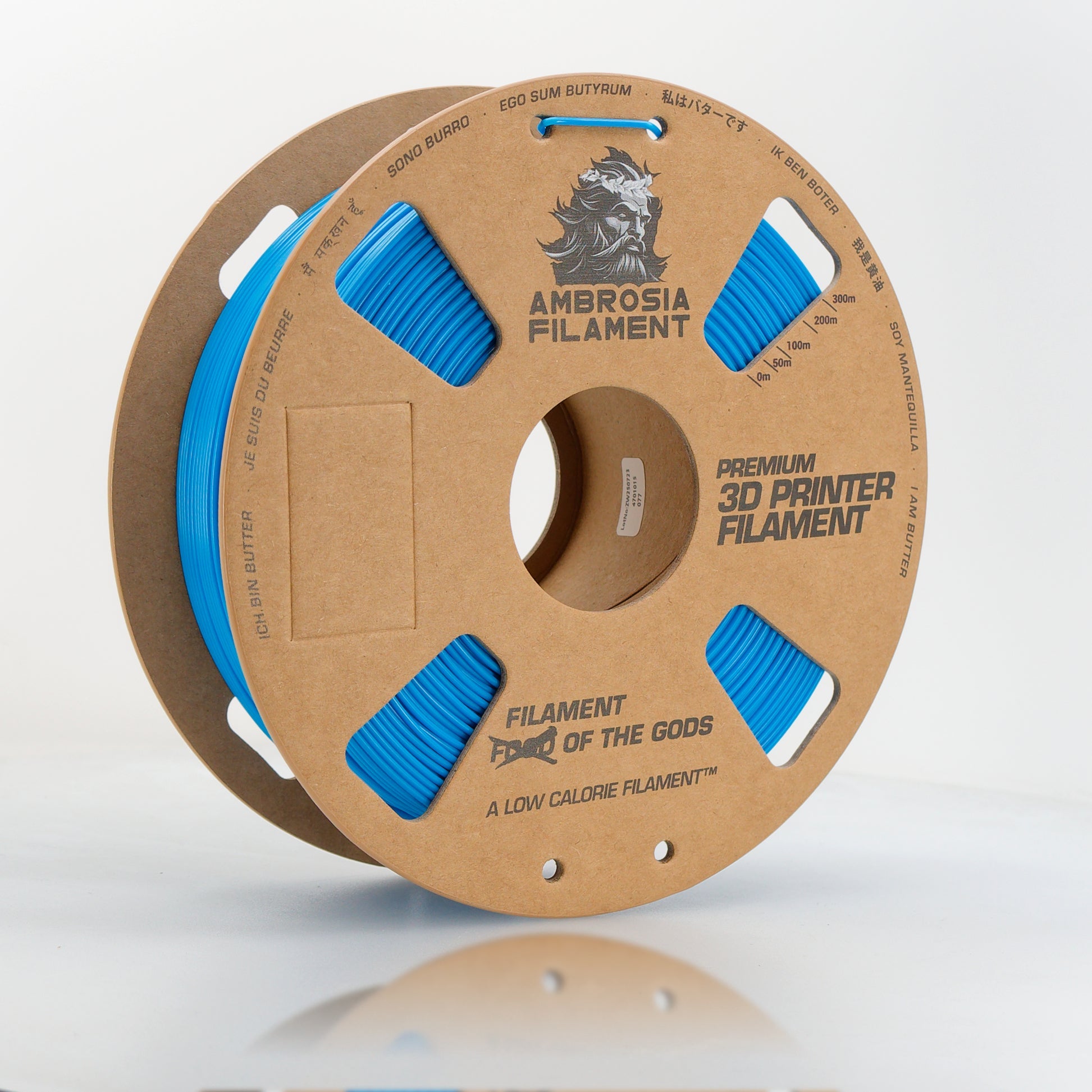 AMBROSIA PLA Filament of the Gods - 1KG Bambu AMS Friendly Cardboard Spools Premium 3D Printing Filament - West3D 3D Printing Supplies - AMBROSIA FILAMENT