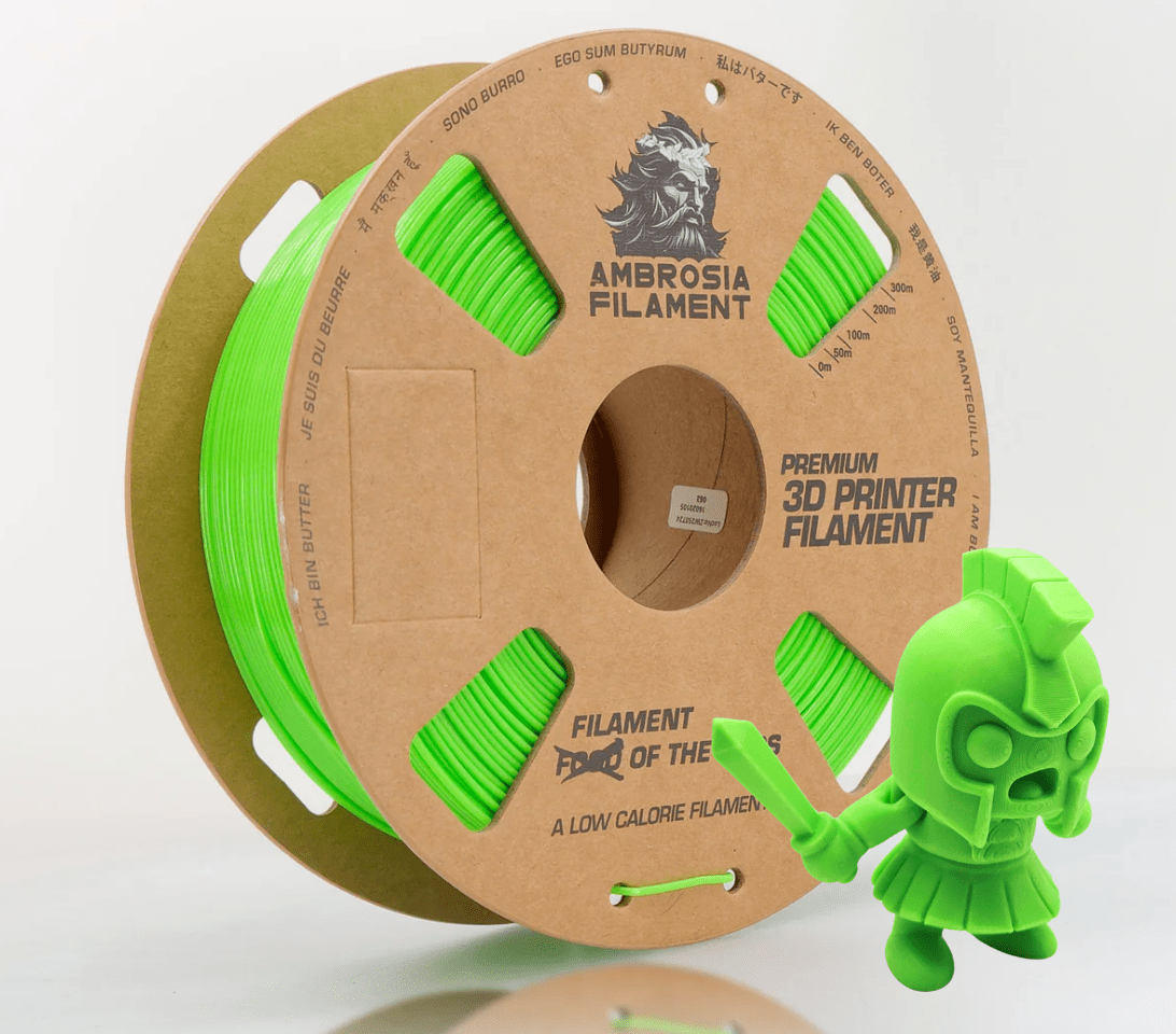 AMBROSIA PLA Filament of the Gods - 1KG Bambu AMS Friendly Cardboard Spools Premium 3D Printing Filament - West3D 3D Printing Supplies - AMBROSIA FILAMENT