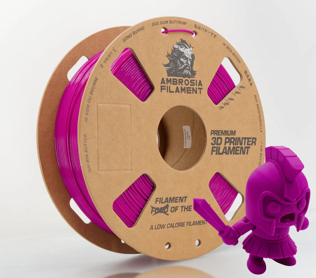 AMBROSIA PLA Filament of the Gods - 1KG Bambu AMS Friendly Cardboard Spools Premium 3D Printing Filament - West3D 3D Printing Supplies - AMBROSIA FILAMENT