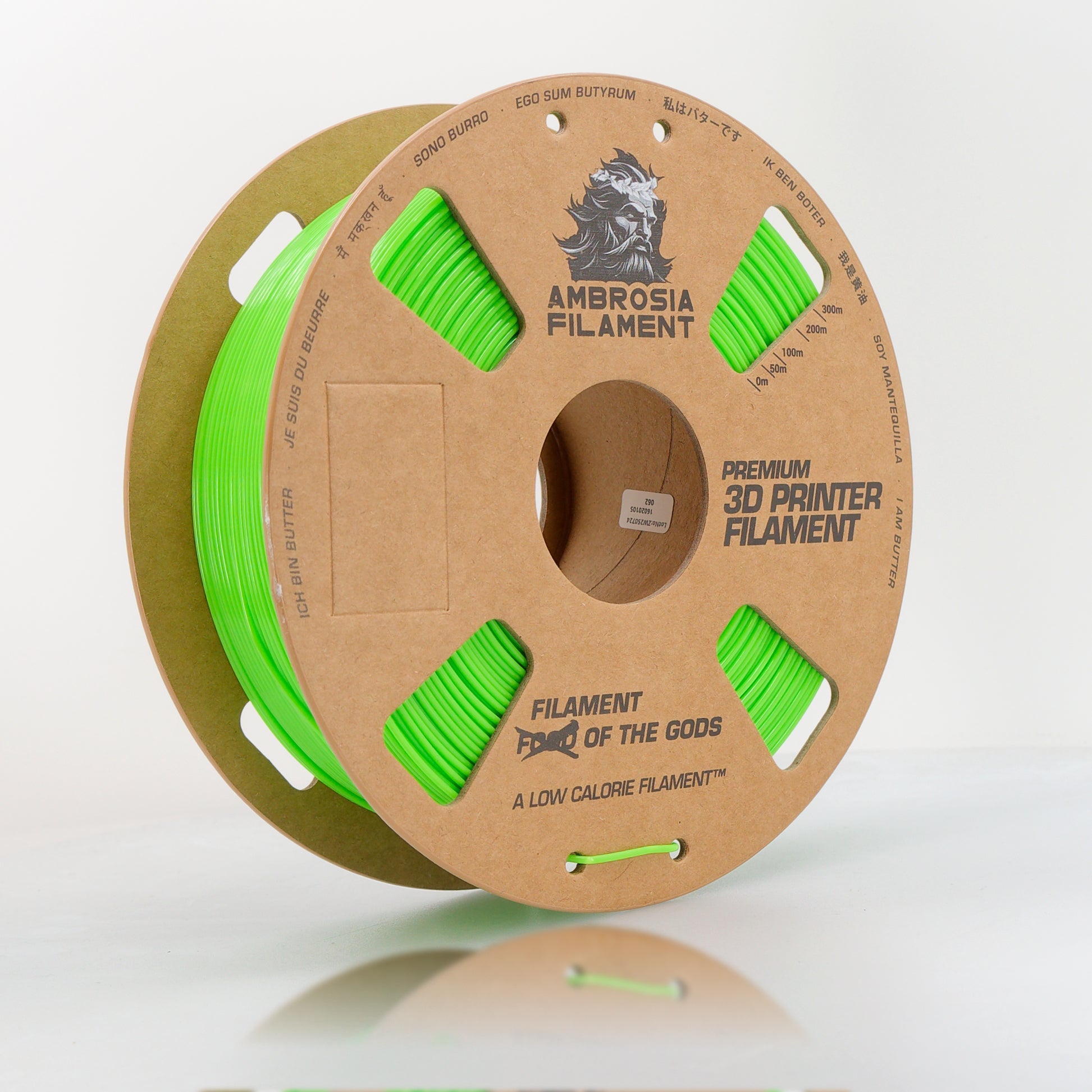 AMBROSIA PLA Filament of the Gods - 1KG Bambu AMS Friendly Cardboard Spools Premium 3D Printing Filament - West3D 3D Printing Supplies - AMBROSIA FILAMENT