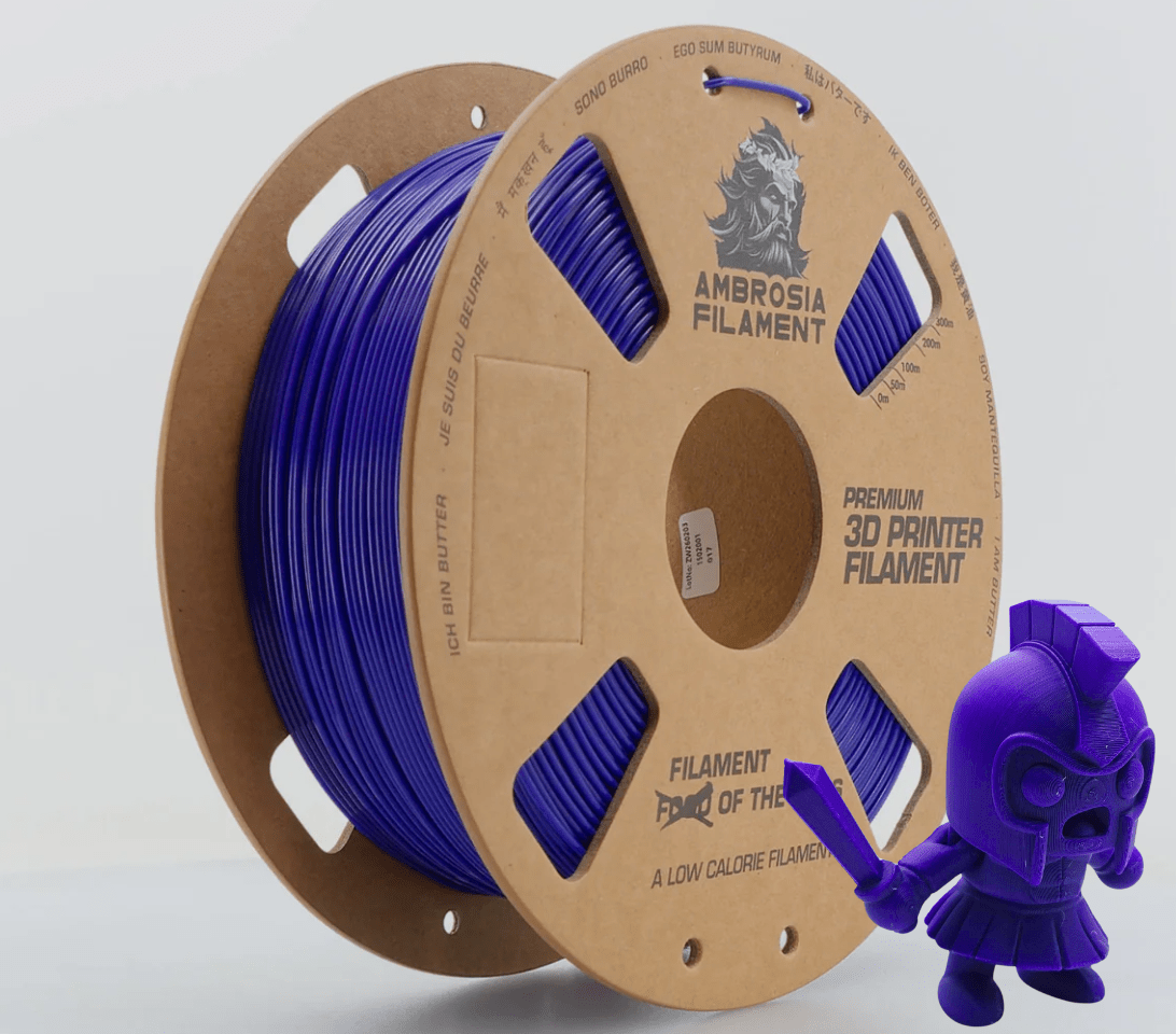 AMBROSIA PLA Filament of the Gods - 1KG Bambu AMS Friendly Cardboard Spools Premium 3D Printing Filament - West3D 3D Printing Supplies - AMBROSIA FILAMENT