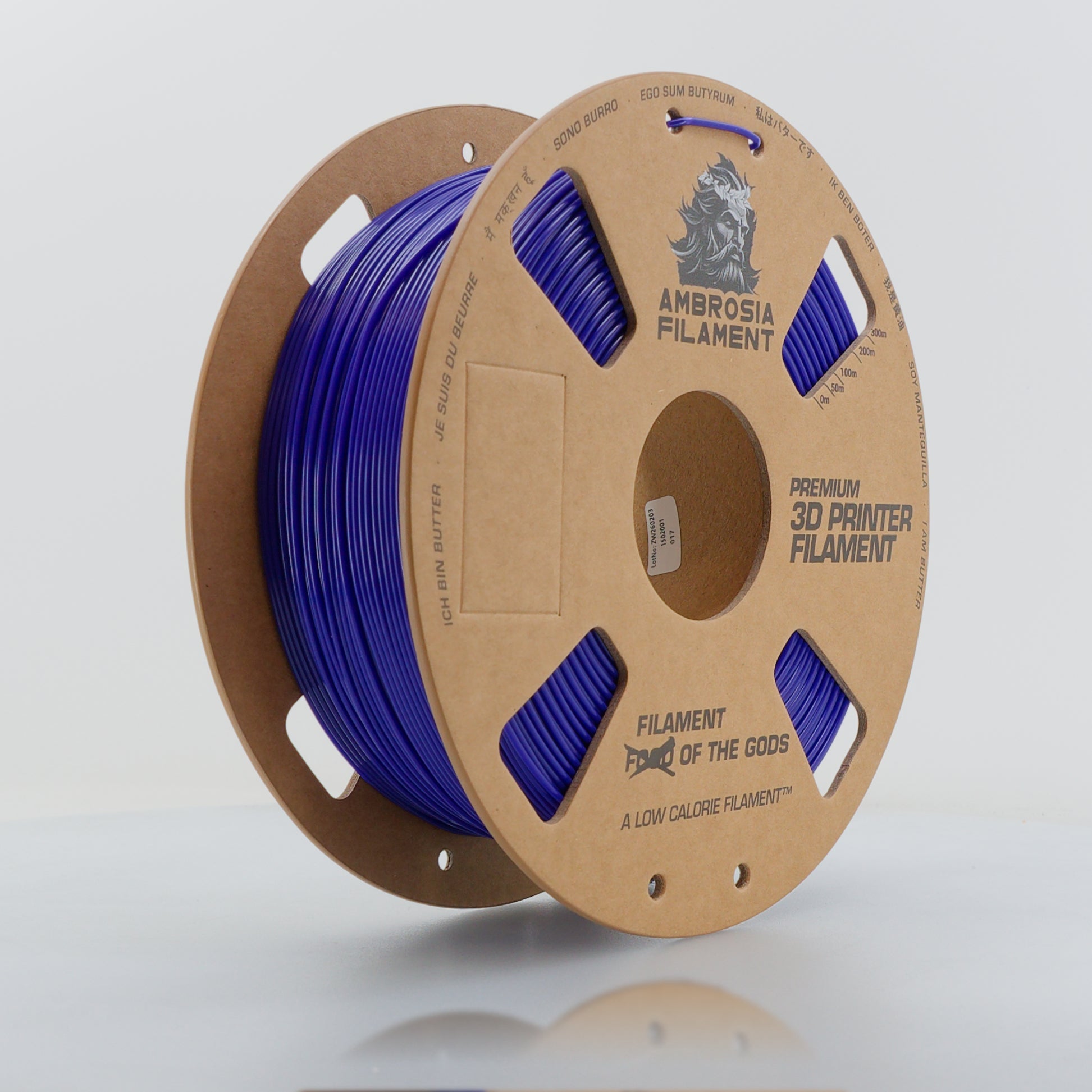 AMBROSIA PLA Filament of the Gods - 1KG Bambu AMS Friendly Cardboard Spools Premium 3D Printing Filament - West3D 3D Printing Supplies - AMBROSIA FILAMENT