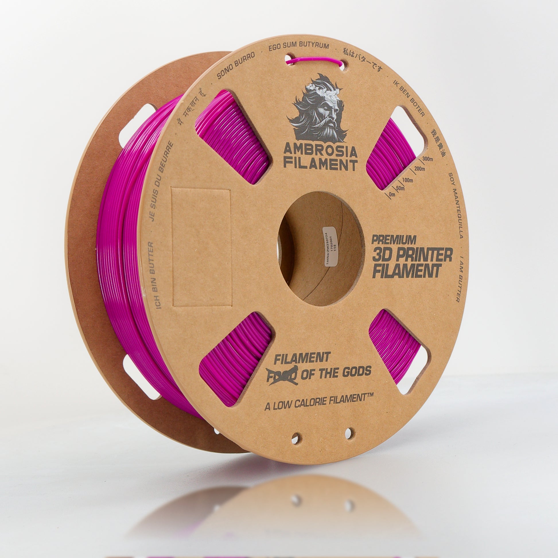 AMBROSIA PLA Filament of the Gods - 1KG Bambu AMS Friendly Cardboard Spools Premium 3D Printing Filament - West3D 3D Printing Supplies - AMBROSIA FILAMENT