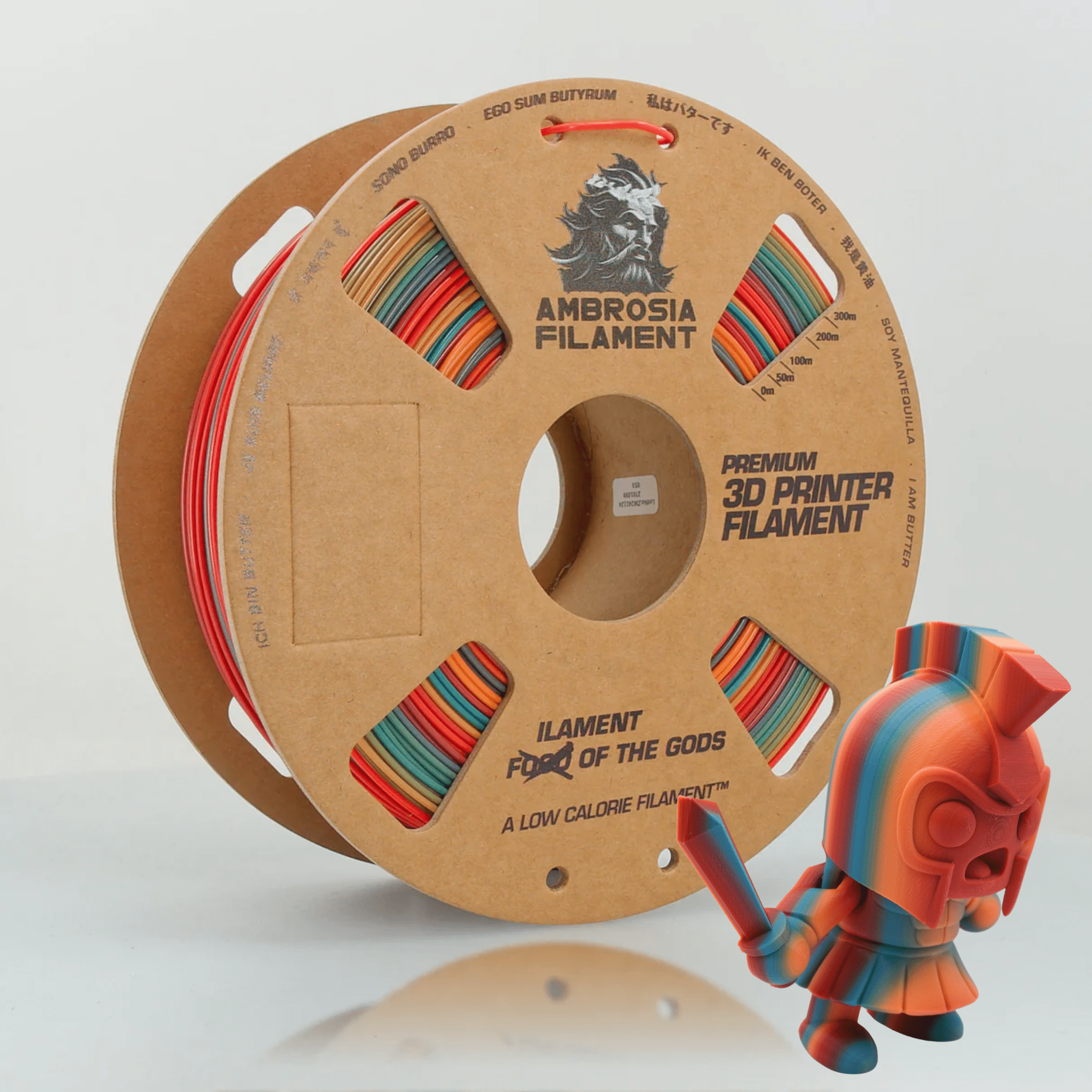 AMBROSIA PLA Filament of the Gods - 1KG Bambu AMS Friendly Cardboard Spools Premium 3D Printing Filament - West3D 3D Printing Supplies - AMBROSIA FILAMENT