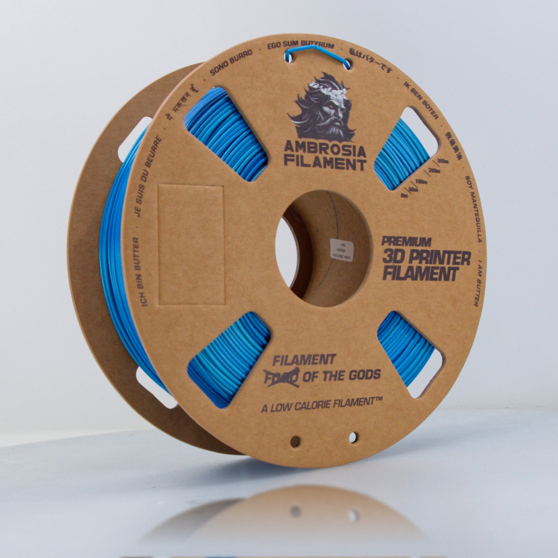 AMBROSIA PLA Filament of the Gods - 1KG Bambu AMS Friendly Cardboard Spools Premium 3D Printing Filament - West3D 3D Printing Supplies - AMBROSIA FILAMENT