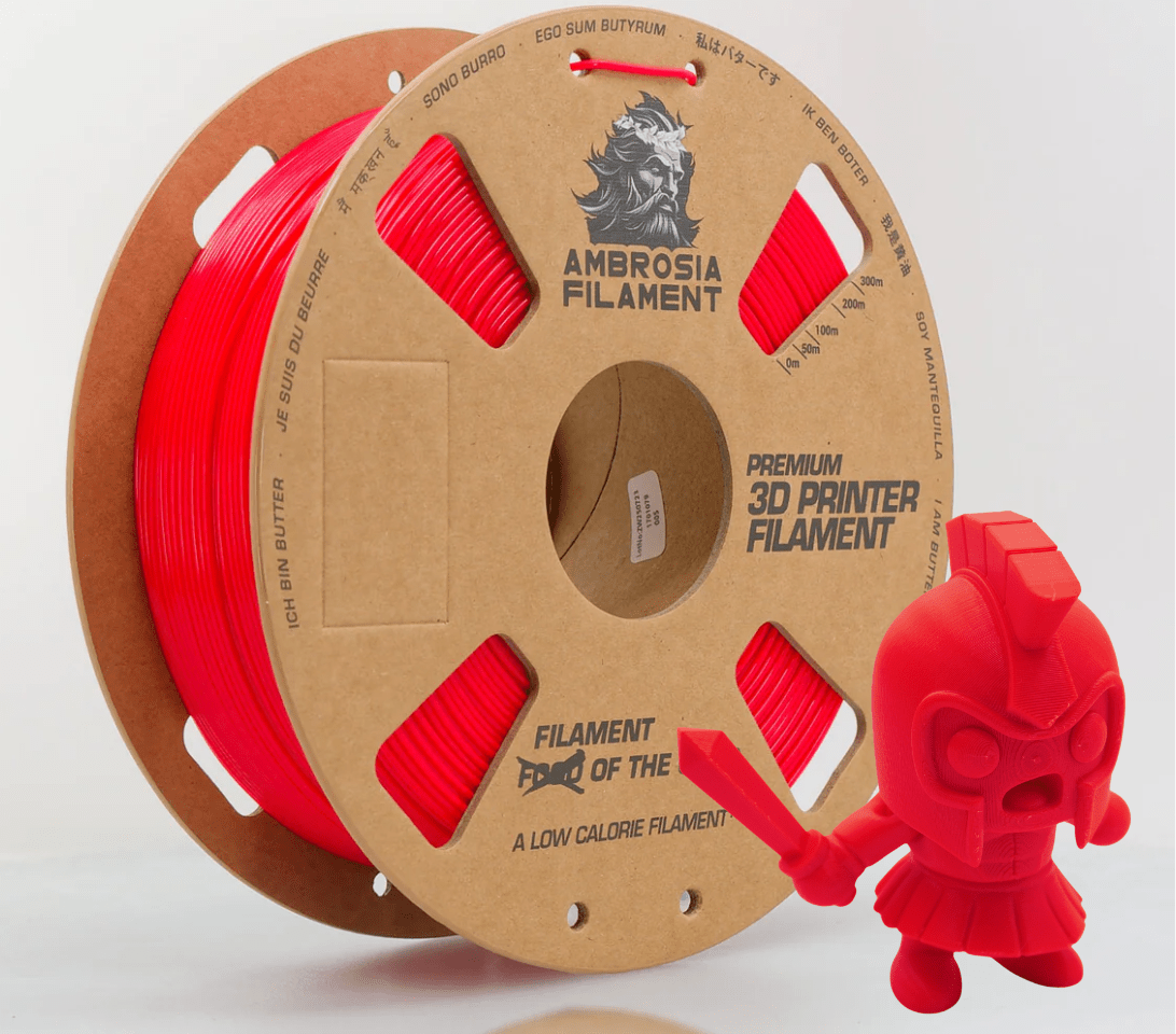 AMBROSIA PLA Filament of the Gods - 1KG Bambu AMS Friendly Cardboard Spools Premium 3D Printing Filament - West3D 3D Printing Supplies - AMBROSIA FILAMENT