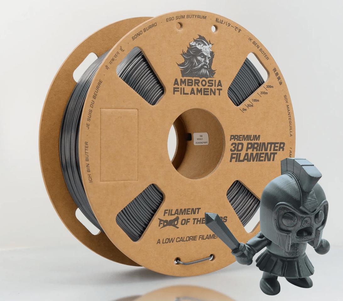 AMBROSIA SILK PLA Filament of the Gods - 1KG Bambu AMS Friendly Cardboard Spools Premium 3D Printing Filament - West3D 3D Printing Supplies - AMBROSIA FILAMENT