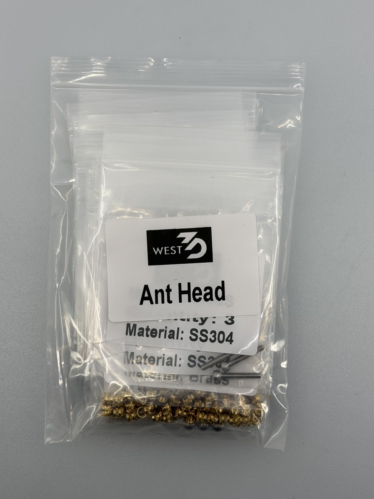 AntHead Fastener / Hardware Kit (BDF) Ant Head - West3D 3D Printing Supplies - WEST3D