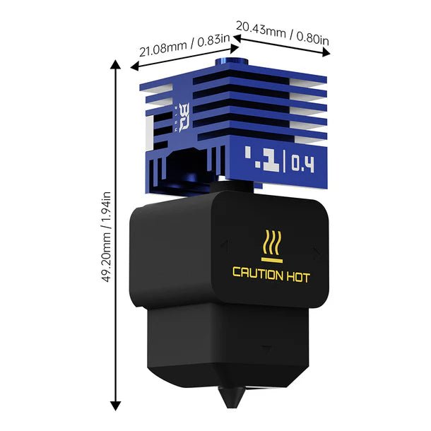 BIQU Panda Juicer Hotend High Flow with Hardened Steel Nozzle for Bambu Lab H2D/A1/A1 mini - West3D 3D Printing Supplies - BTT