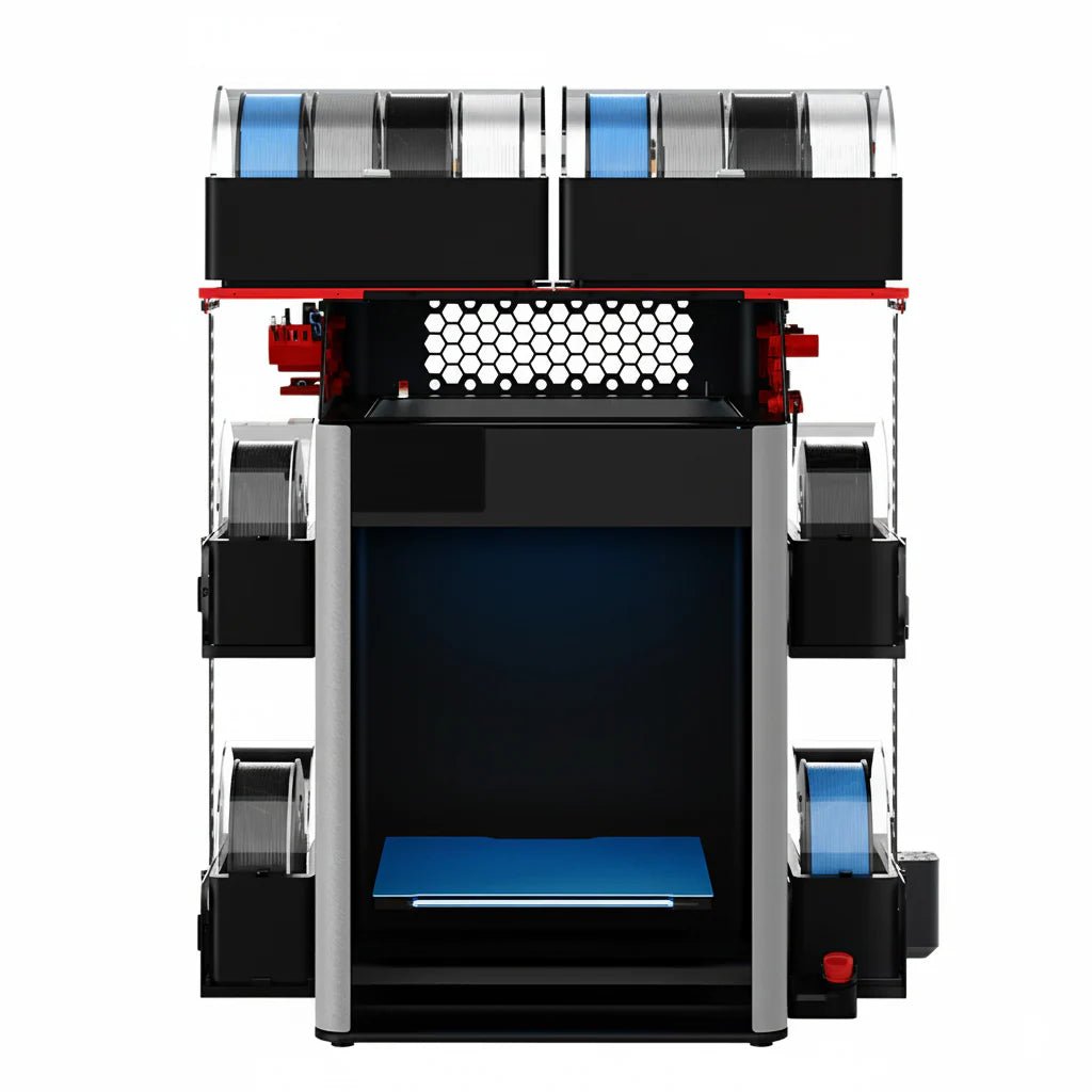 Biqu Panda Perch H2 and HT Add - on - Aluminum Mount for Two AMS and Multiple AMS HT for Bambu Lab H Series 3D Printer (H2D H2C H2S) - West3D 3D Printing Supplies - BTT