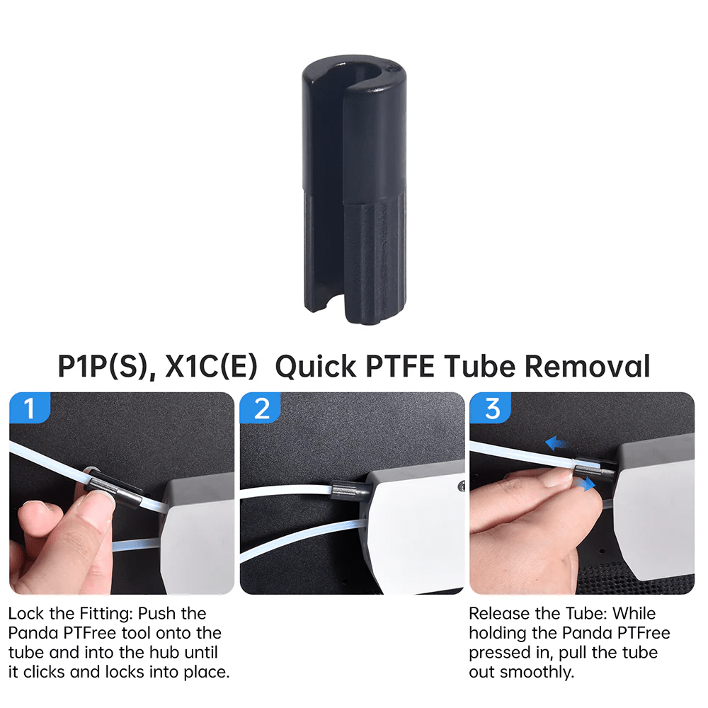 BIQU Panda PTFREE - Quick Release PTFE Tube to Reduce Wear on Bambu Printers (A1/P1/X1 Series) - West3D 3D Printing Supplies - BTT