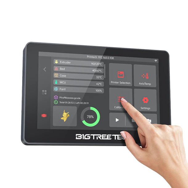 BTT K - Touch 5 - inch Wireless Touchscreen Display Control and Monitoring Pad for Klipper Printers - West3D 3D Printing Supplies - BTT