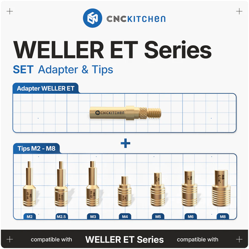 CNC Kitchen Installation Tips SET for Weller ET V2 - West3D 3D Printing Supplies - CNC Kitchen