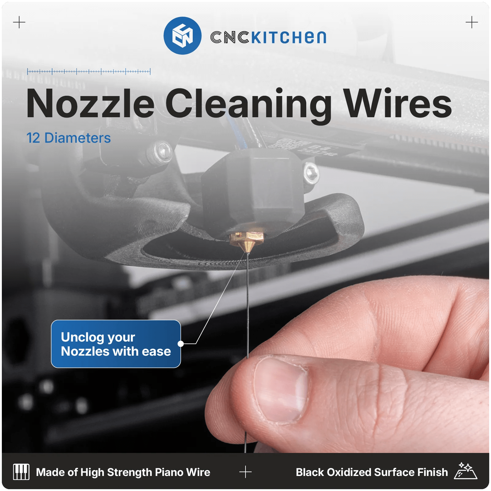 CNC Kitchen Nozzle Cleaning Wires - West3D 3D Printing Supplies - CNC Kitchen