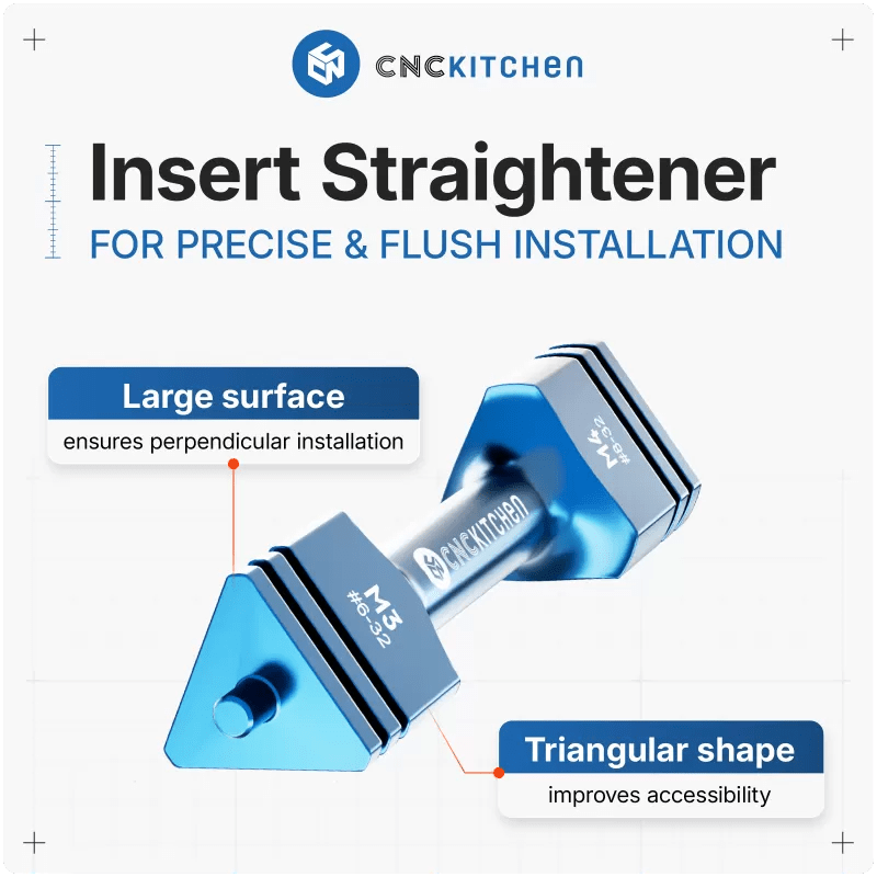 CNCKitchen Insert Straightener Tool - M2 to M10 - West3D 3D Printing Supplies - CNC Kitchen