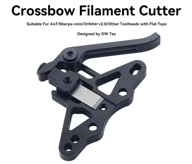 Crossbow CNC Filament Cutter for A4T, Sherpa Mini, Orbiter V2.5 and other Flat Top Extruders by DW Tas - West3D 3D Printing Supplies - FYSETC
