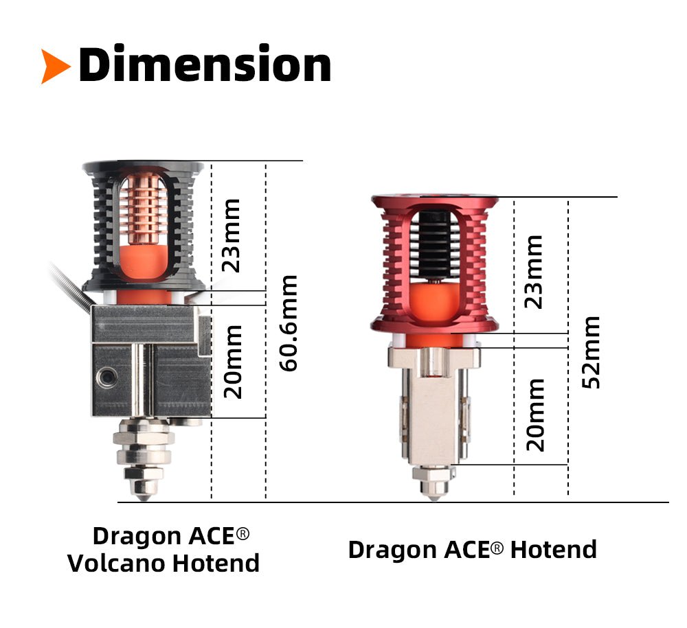 Dragon ACE Volcano Hot End - West3D 3D Printing Supplies - TriangleLab