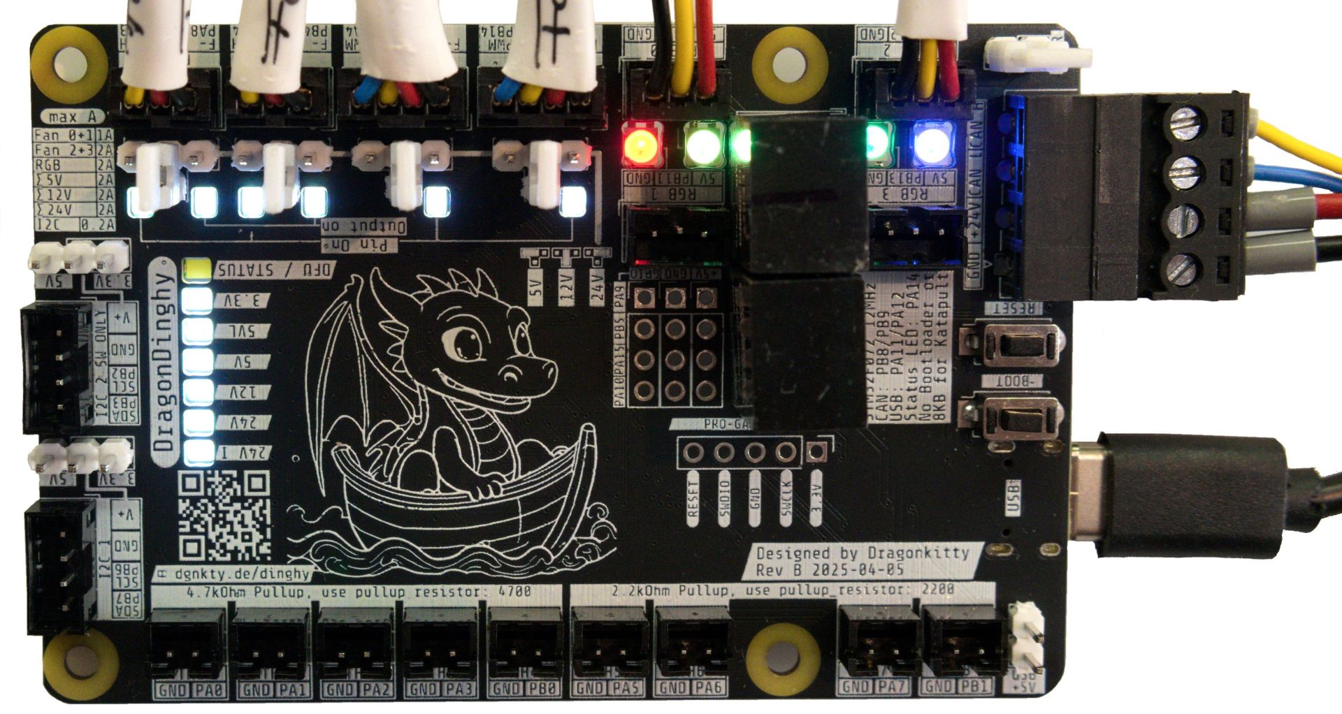 Dragon Dinghy multi - purpose expansion board for Klipper by Dragonkitty (DragonDinghy) - West3D 3D Printing Supplies - Replimat Labs