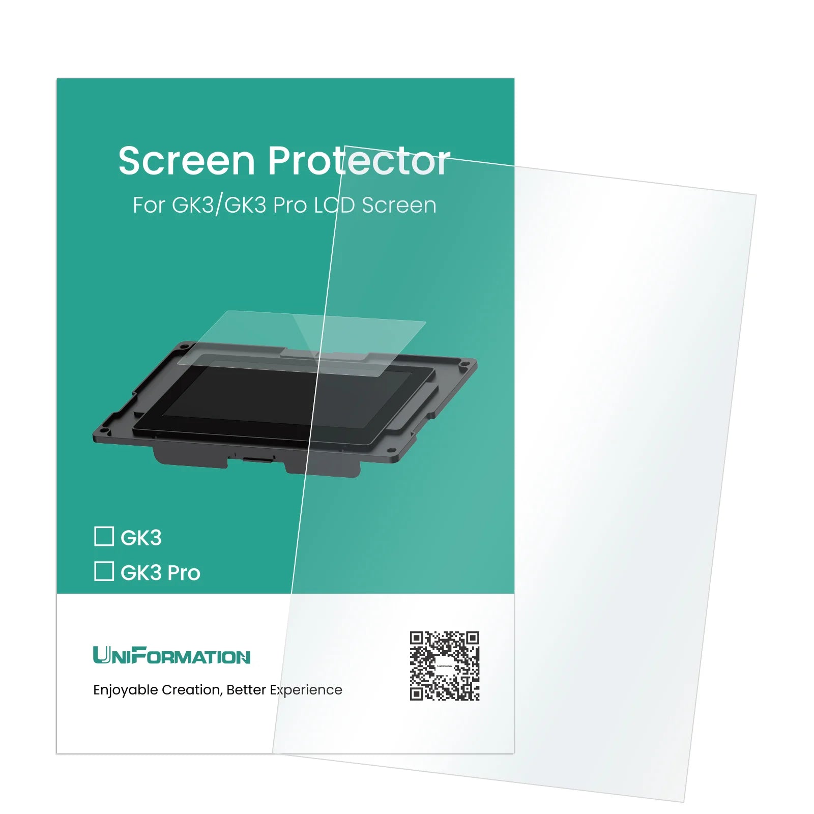 GK3 ULTRA Screen Protectors 3pcs per set - West3D 3D Printing Supplies - UniFormation