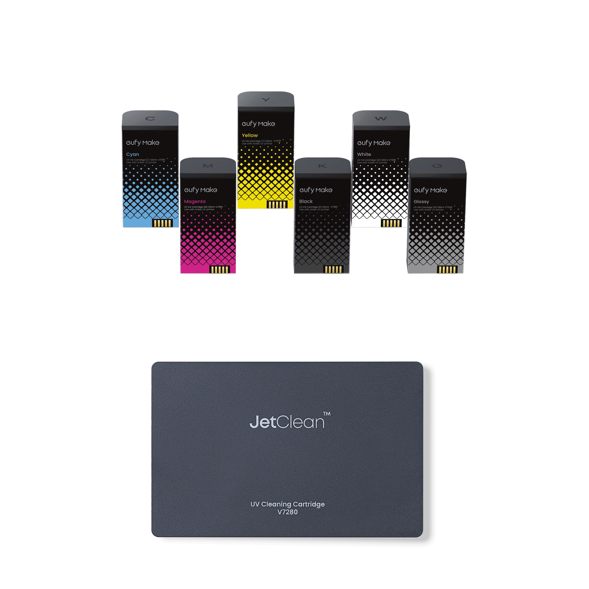 eufyMake Ink and Cleaning Cartridge Kit for UV Printer E1