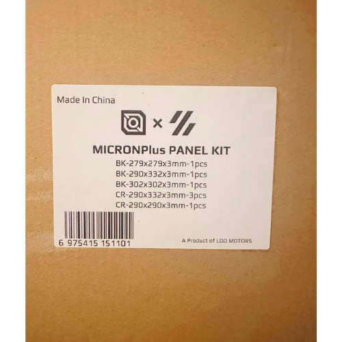 LDO Micron Plus 3D Printer Panel Kit (Black and Clear) 160/180mm builds