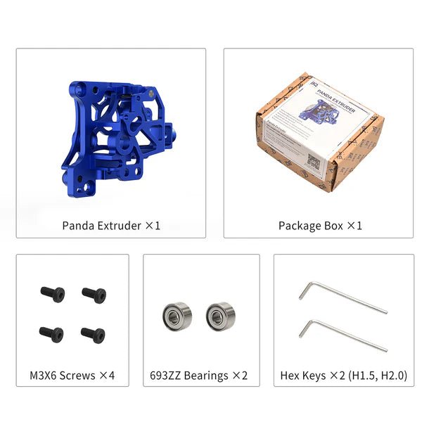 Panda Extruder - Lightweight CNC Aluminum Extruder Case for Bambu Lab P1 and X1 - West3D 3D Printing Supplies - BTT