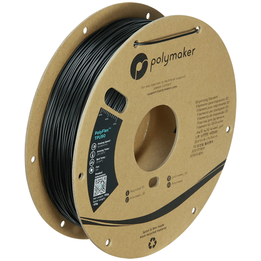 Polymaker PolyFlex TPU90 3D Printer Filament .75KG 1.75mm - West3D 3D Printing Supplies - Polymaker