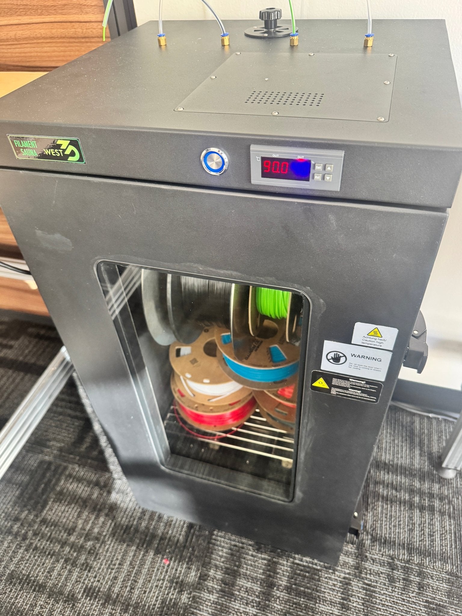 West3D Filament Sauna - Large Industrial High Temperature Filament Dryer for all filament types - West3D 3D Printing Supplies - West3D 3D Printing Supplies