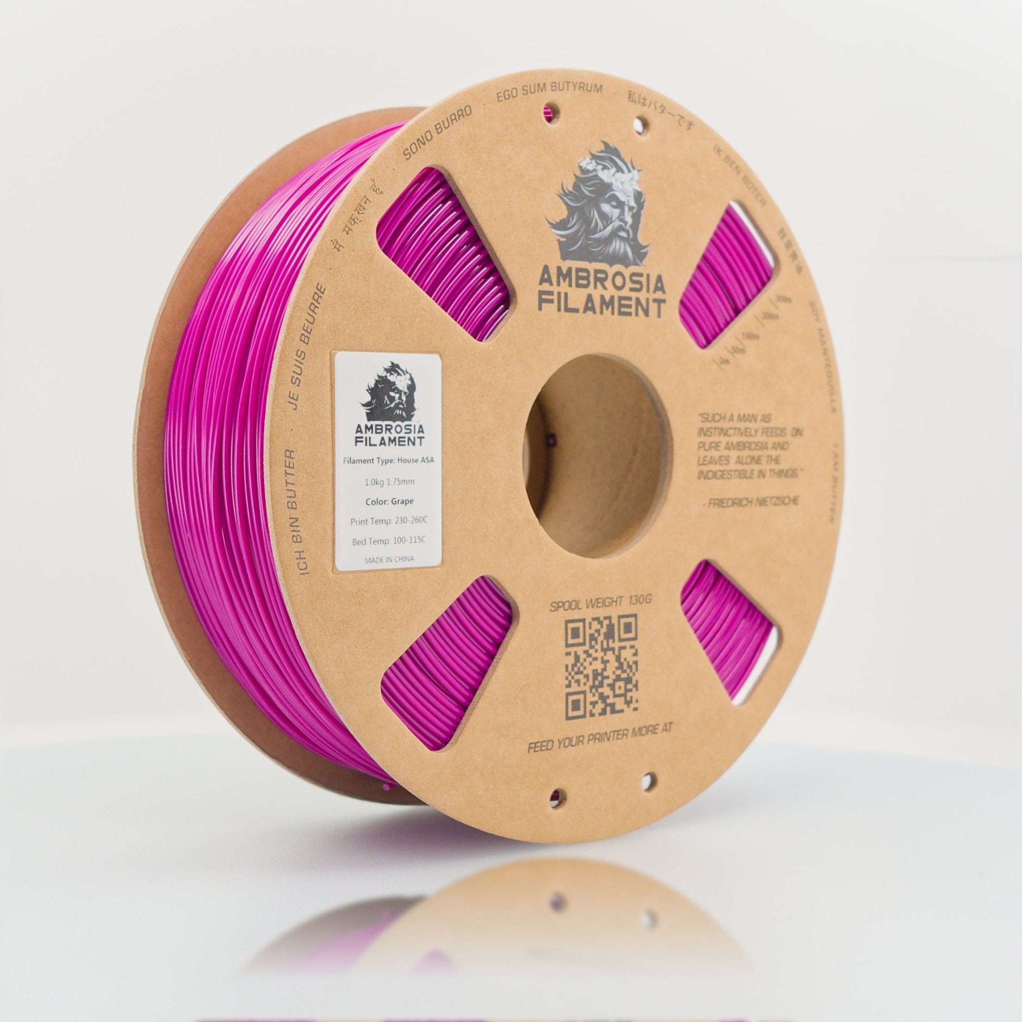 AMBROSIA ASA Filament of the Gods - 1KG Bambu AMS Friendly Cardboard Spools  Premium 3D Printing Filament House ASA