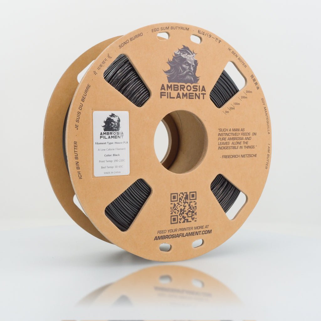 AMBROSIA PLA Filament of the Gods - 1KG Bambu AMS Friendly Cardboard Spools Premium 3D Printing Filament - West3D Printing - AMBROSIA FILAMENT