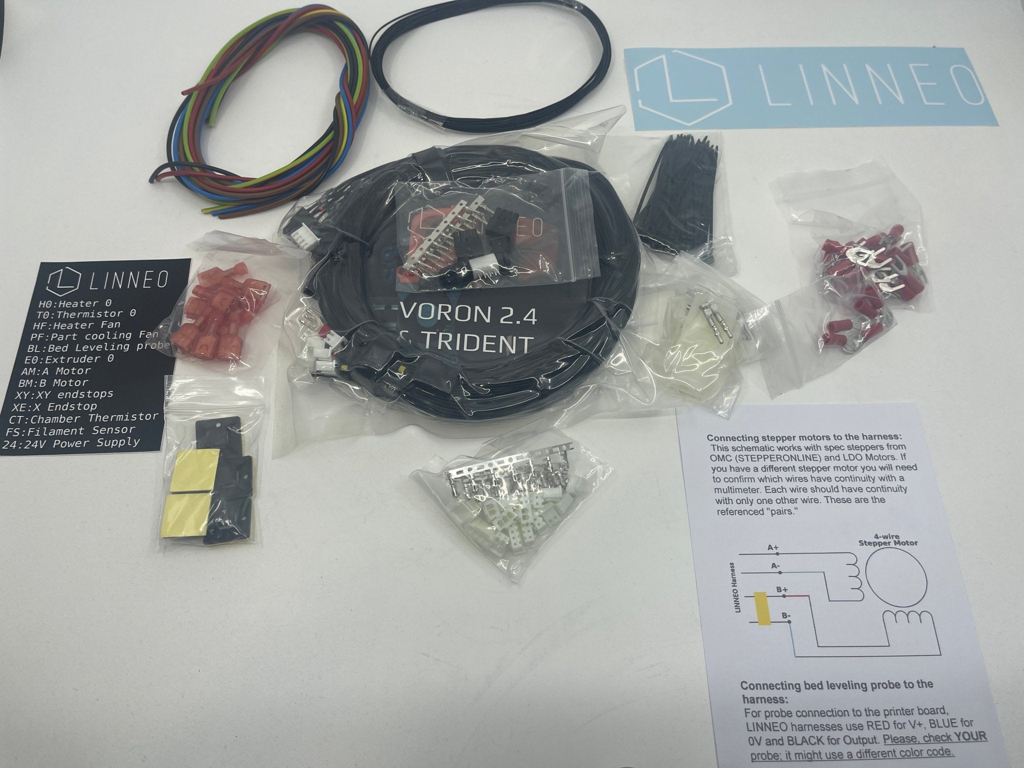 BLOWOUT- Linneo FEP Wiring Harness Kit for Voron 2.4 / Trident - West3D Printing - Linneo