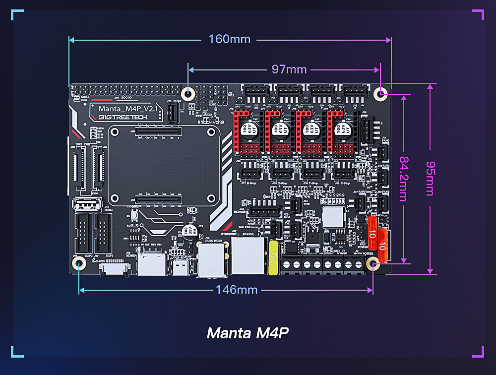 BTT Manta M4P Klipper Controller Board / 3D Printer Control System using CB1/CM4 - West3D Printing - BTT